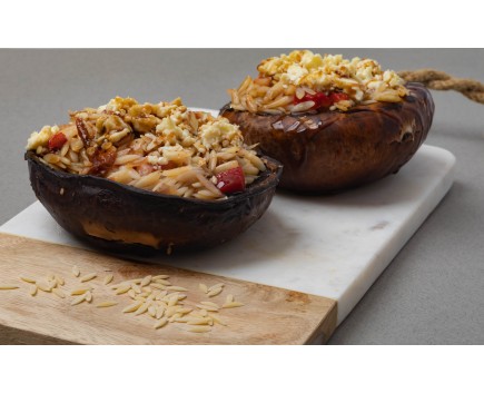 Champignon portobello farci à l'orzo